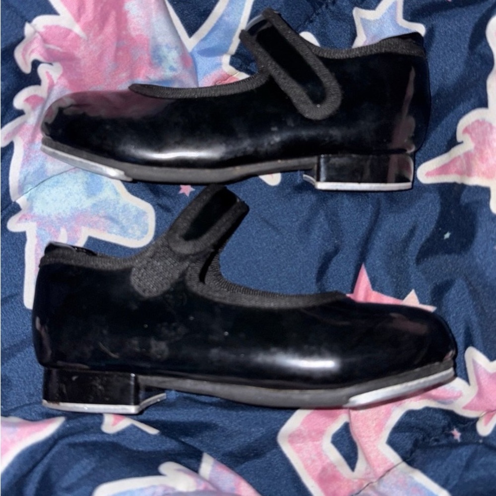 Black Tap Dance Shoes with Velcro Strap